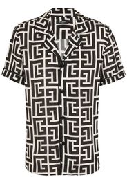 Balmain Hemd mit Monogramm-Print - Schwarz