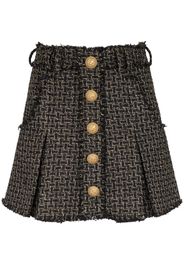 Balmain Tweed-Rock mit Falten - EAD