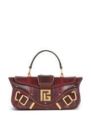 Balmain Schultertasche aus Schlangenleder - Rot