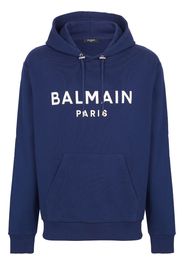 Balmain Hoodie mit Logo-Print - Blau