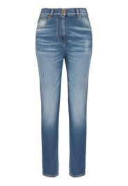 Balmain Slim-Fit-Jeans mit Logo - Blau