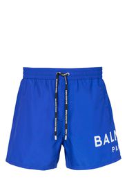 Balmain Badeshorts mit Logo-Print - Blau