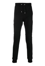 Balmain organic cotton fitted track pants - Schwarz