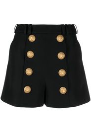 Balmain high-waisted virgin-wool shorts - Schwarz