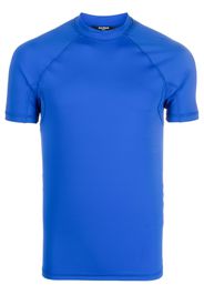 Balmain logo-print high-neck T-shirt - Blau