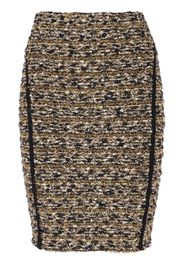 Balmain lurex tweed knee-length skirt - Gold