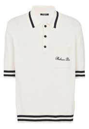 Balmain Poloshirt mit Logo-Stickerei - Weiß