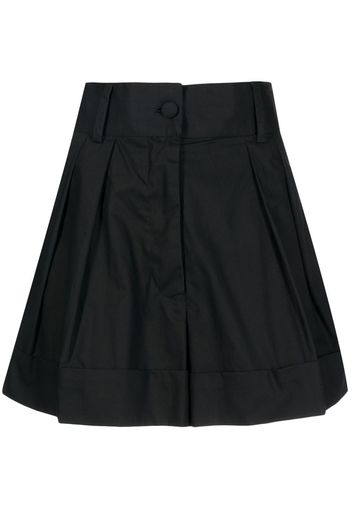 Bambah Plissierte High-Waist-Shorts - Schwarz