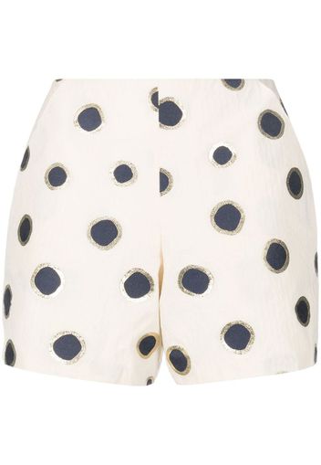 Bambah polka dot-print high-waisted shorts - Gelb