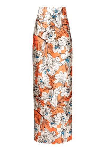 Bambah Raquel pencil maxi skirt - Orange