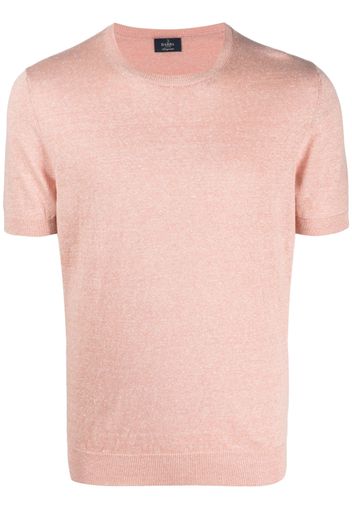 Barba ribbed-trim marl-knit T-shirt - Rosa