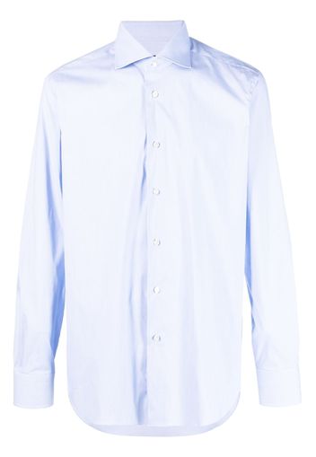 Barba button-up stretch-cotton shirt - Blau