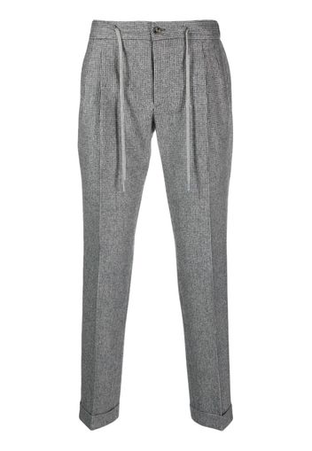 Barba houndstooth-pattern tapered-leg trousers - Grau