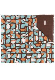 Barba Schal mit geometrischem Print - Braun