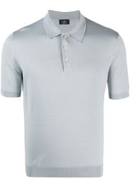 Barba short-sleeve silk polo shirt - Blau
