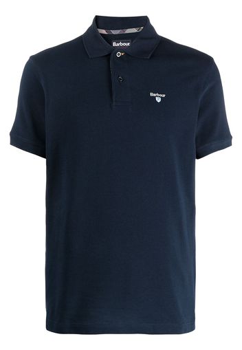 Barbour Poloshirt mit Logo-Stickerei - Blau