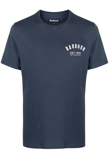 Barbour T-Shirt mit Logo-Print - Blau