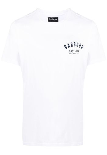 Barbour T-Shirt mit Logo-Print - Weiß