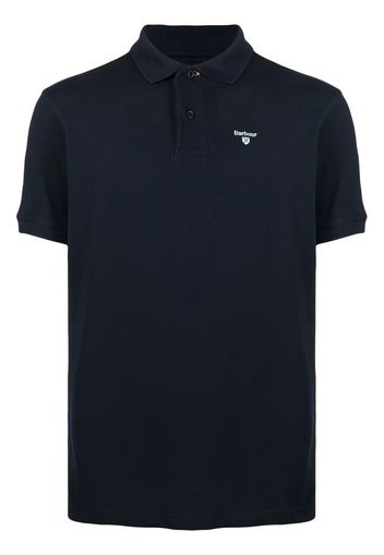 Barbour Poloshirt mit Logo-Stickerei - Blau