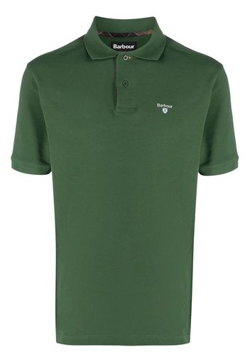 Barbour Poloshirt mit aufgesticktem Logo - Grün