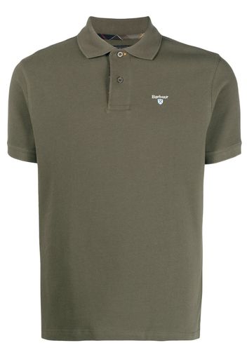 Barbour Poloshirt mit Logo-Stickerei - Grün