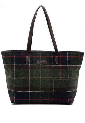 Barbour tartan-check print tote bag - Grün