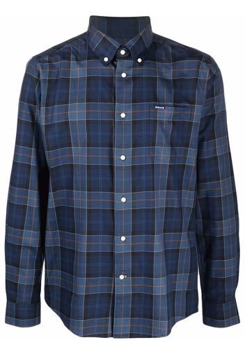 Barbour tartan-print button-up shirt - Blau