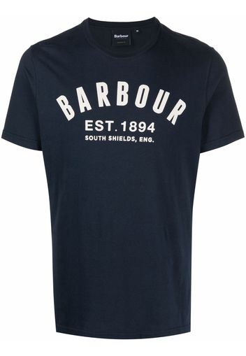 Barbour T-Shirt mit Logo-Print - Blau