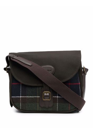 Barbour check-print satchel bag - Grün