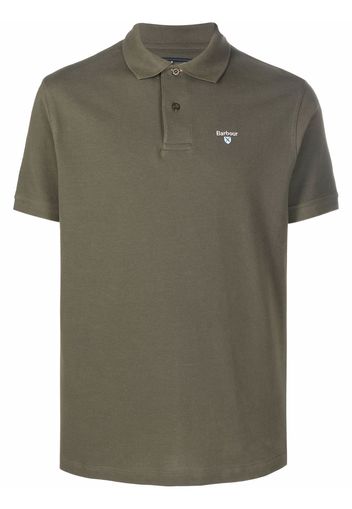 Barbour embroidered-logo polo shirt - Grün