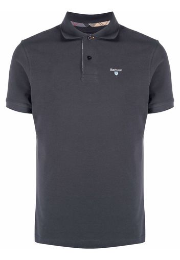 Barbour embroidered-logo polo shirt - Grau