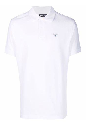 Barbour embroidered-logo polo shirt - Weiß