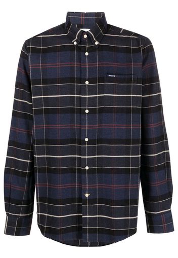 Barbour check-pattern long-sleeve shirt - Blau