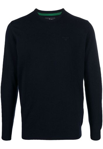 Barbour logo-embroidered wool sweater - Blau