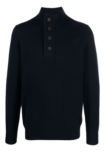 Barbour Essential half-zip knitted pullover - Blau