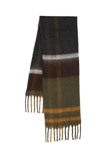 Barbour tartan-check knit scarf - Grün