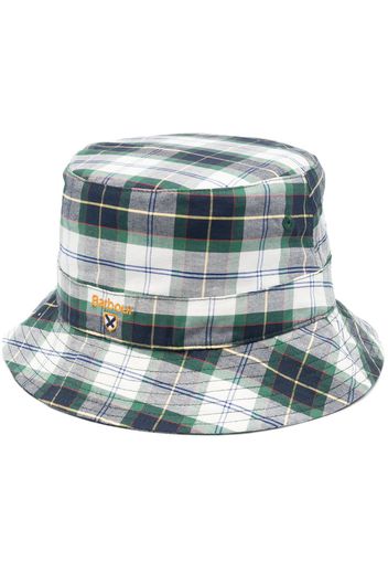 Barbour Tartan-print bucket hat - Weiß