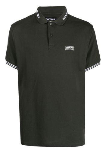 Barbour logo-print cotton polo shirt - Grün