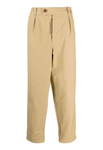 Barbour mid-rise straight-leg trousers - Nude