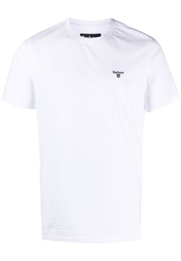 Barbour embroidered-logo cotton T-shirt - Weiß