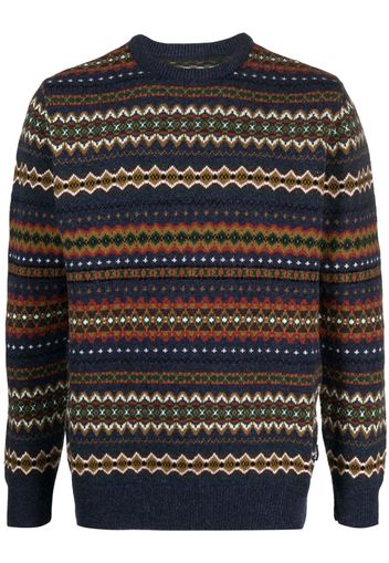 Barbour graphic-print wool jumper - Blau