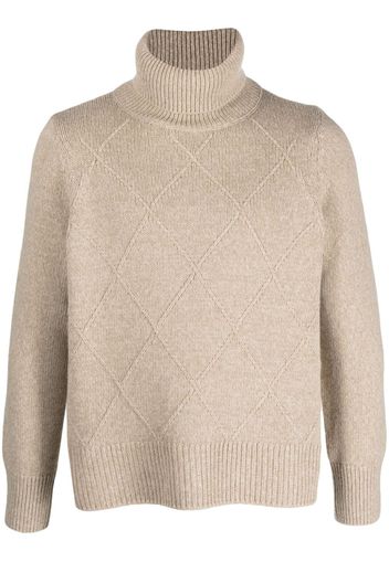 Barbour roll-neck knitted jumper - Nude