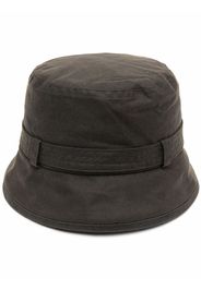 Barbour buckle-detail waxed bucket hat - Grün