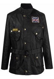 Barbour International Union Jack wax jacket - Schwarz