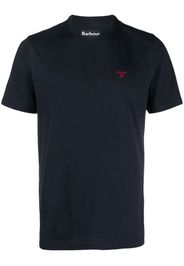 Barbour embroidered-logo cotton T-shirt - Blau