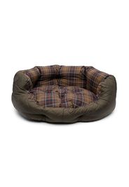 Barbour check-pattern cotton dog bed - Grün