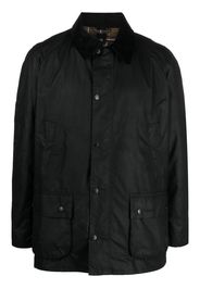 Barbour collared wax jacket - Schwarz