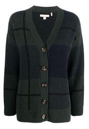 Barbour Marie checked V-neck cardigan - Blau