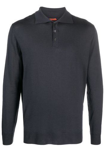 Barena spread-collar merino-wool polo shirt - Grau