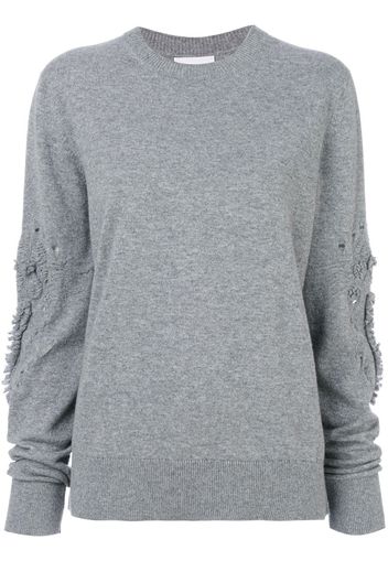 Barrie Kaschmirpullover in Distressed-Optik - Grau